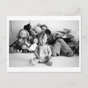 Doll Portrait - Open minded doll Postcard