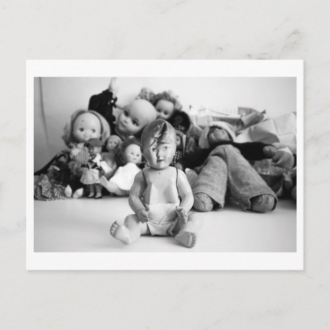 Doll Portrait - Open minded doll Postcard (Front)
