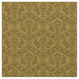 Doll-Scale Renaissance Damask, Amber Fabric