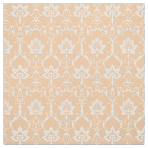 Doll-Scale Renaissance Damask, Sherbert Orange Fabric