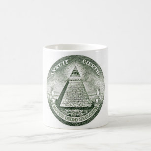 Dollar Bill Freemason Illuminati Pyramid Coffee Mug