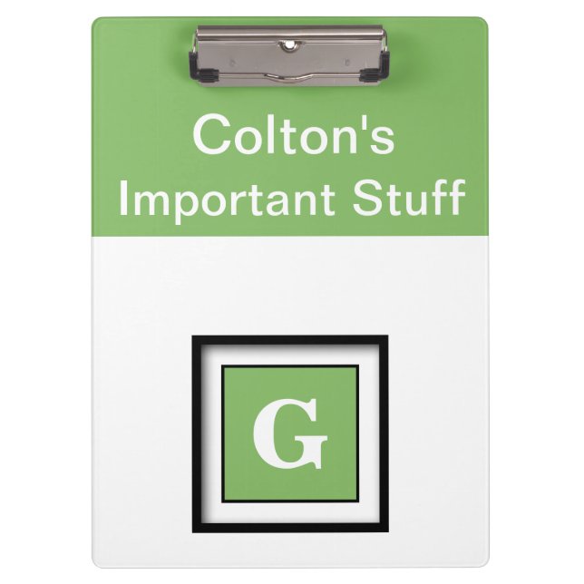 Dollar Bill Top Monochromatic Clipboard (Front)