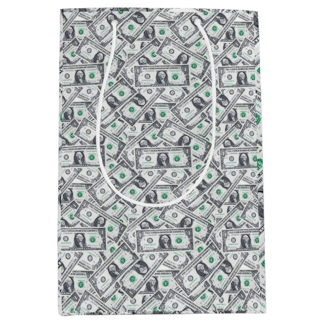 Dollar Bills Medium Gift Bag (Front)
