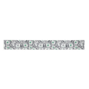 Dollar Bills Satin Ribbon