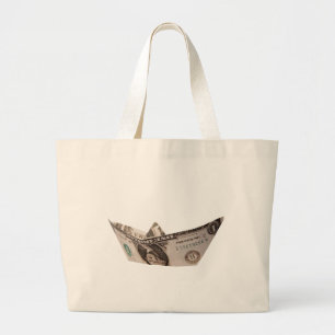 Dollar boat large tote bag