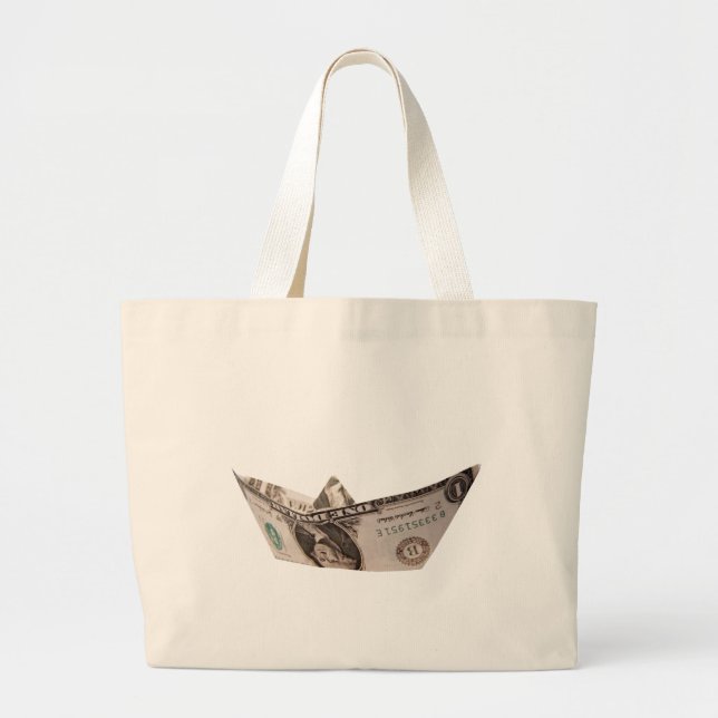 Dollar boat large tote bag (Front)