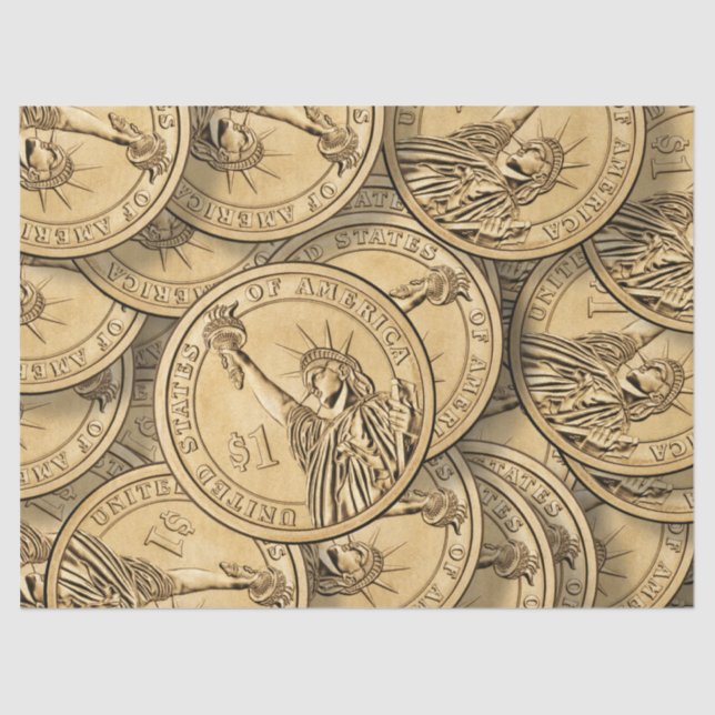 dollar coins tissue paper (Front)