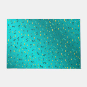 dollar, colour, colourful + pattern, house + decor doormat