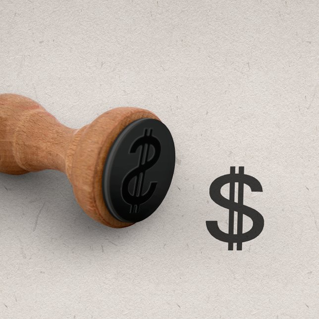 Dollar Currency Sign Punch Cards loyalty card Rubber Stamp (Creator Uploaded)