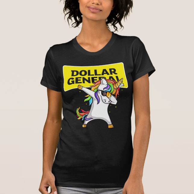 Dollar General Unicorn Dabbing T-Shirt (Front)