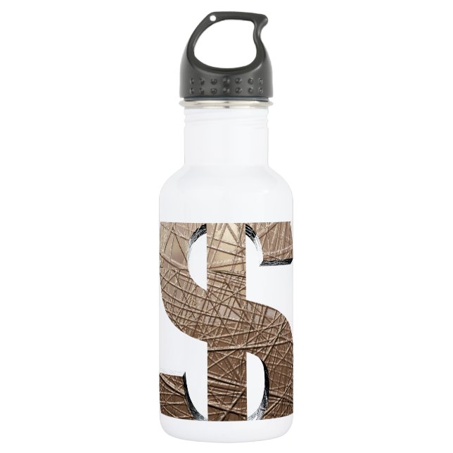 Dollar sign 532 ml water bottle (Front)