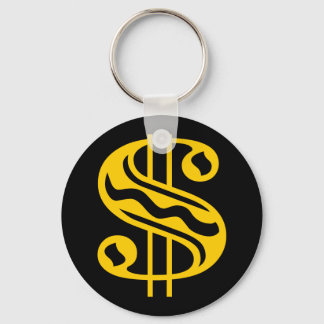 Dollar Sign - Amber Key Ring