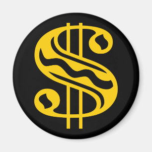 Dollar Sign - Amber Magnet