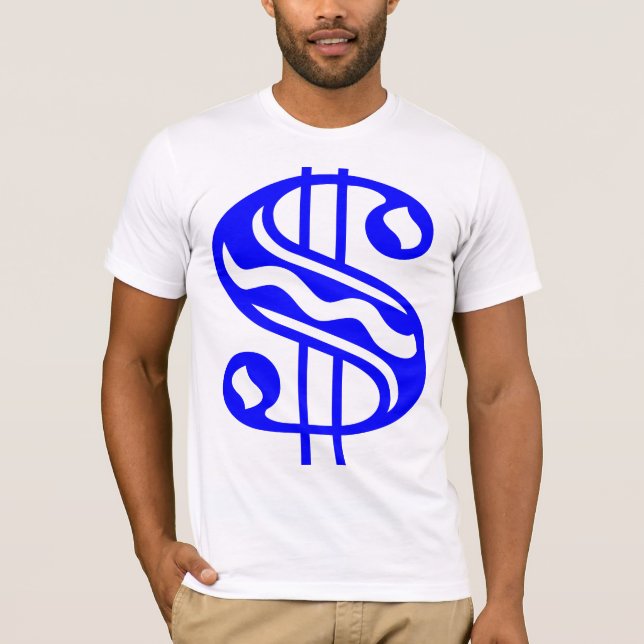 Dollar Sign - Blue T-Shirt (Front)