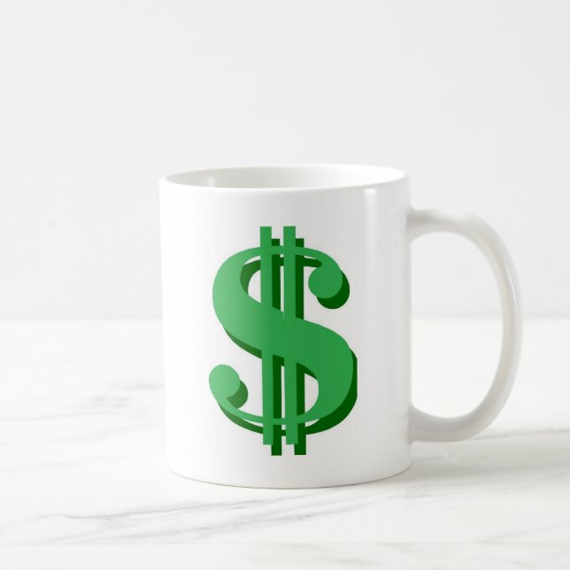 $ dollar-sign coffee mug (Right)