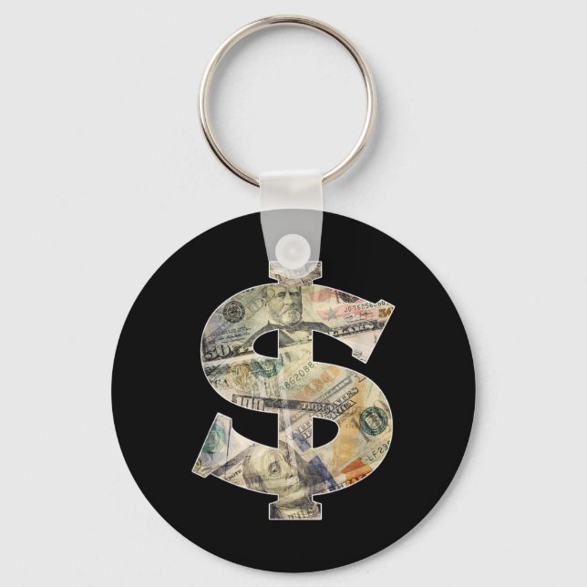Dollar Sign Cool Money Key Ring (Front)