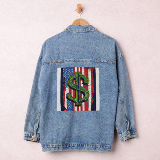 Dollar sign denim jacket