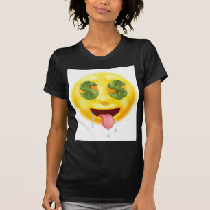 Dollar Sign Eyes Emoticon Emoji T-Shirt
