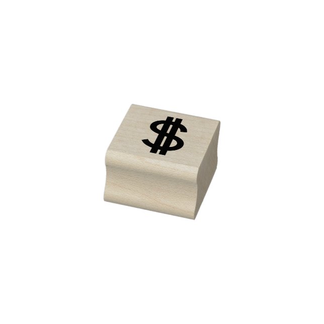 Dollar Sign Loyalty Card Punch  Rubber Stamp (Stamp)