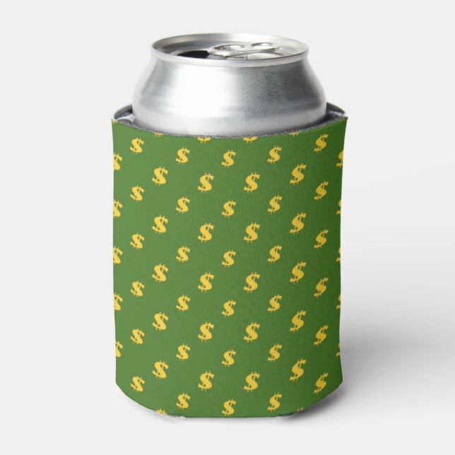 Dollar sign money pattern can cooler (Can Front)