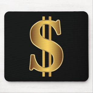 Dollar sign mouse pad
