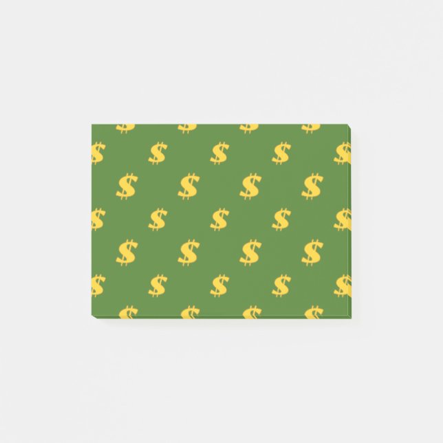 Dollar sign pattern post-it notes (Front)