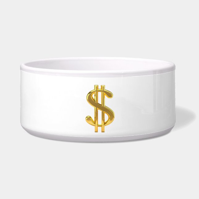 Dollar Sign Pet Bowl (Front)
