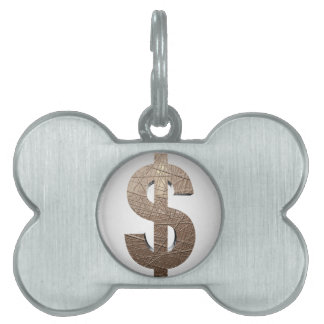 Dollar sign pet tag