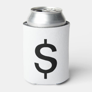 Dollar Sign   Simple Modern Alphabet Can Cooler