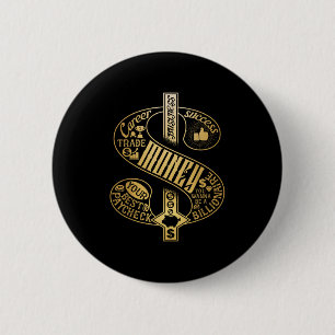 Dollar Sign Symbol Wealth And Success Motivational 6 Cm Round Badge