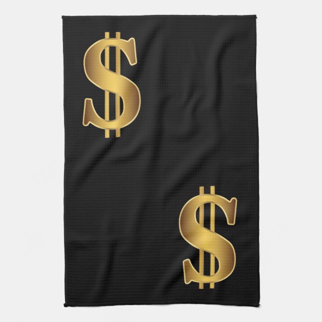 Dollar sign tea towel (Vertical)