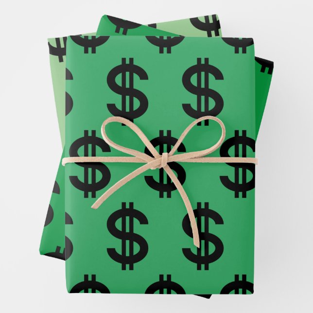 Dollar Sign  Wrapping Paper Sheet (In situ)