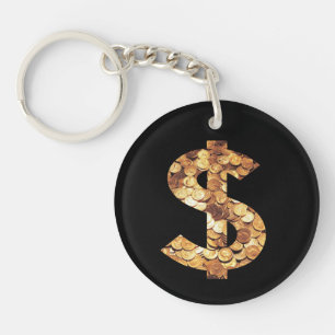 dollar symbol key ring