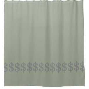 Dollar Symbol Swimming in Cash Shower Curtain