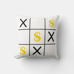Dollar Tic Tac Toe Cushion