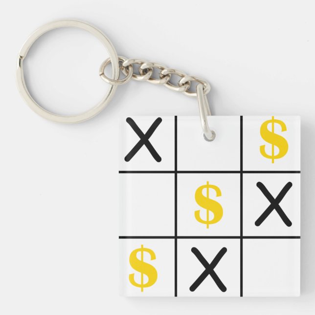 Dollar Tic Tac Toe Key Ring (Front)