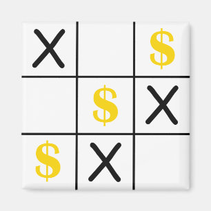 Dollar Tic Tac Toe Magnet