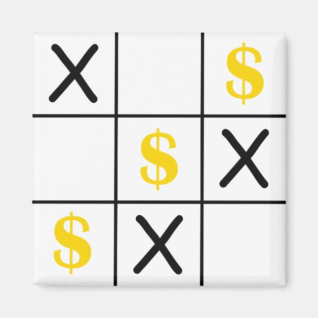 Dollar Tic Tac Toe Magnet (Front)