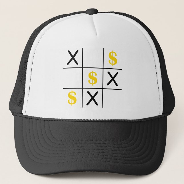 Dollar Tic Tac Toe Trucker Hat (Front)