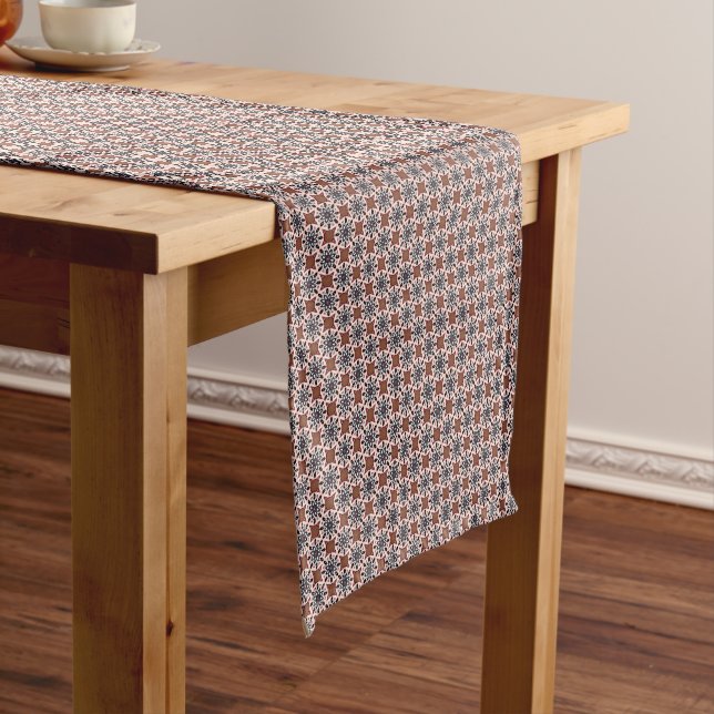 Dollars and Diamonds Sherpa Blanket Short Table Runner (In Situ)