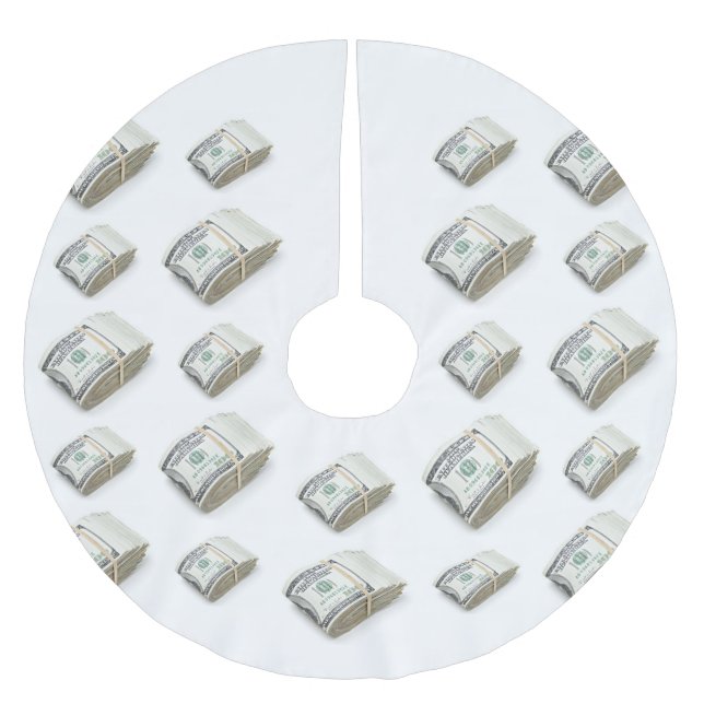 Dollars Brushed Polyester Tree Skirt (Front)