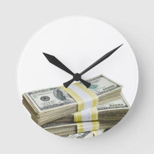 Dollars Round Clock