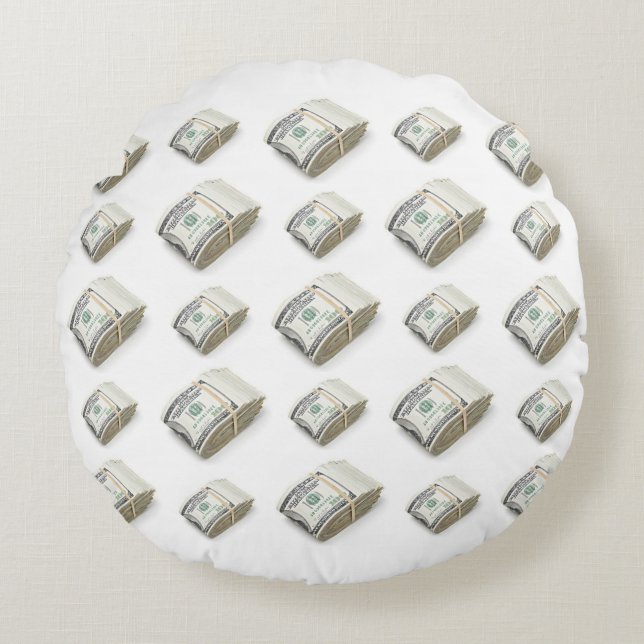 Dollars Round Cushion (Front)