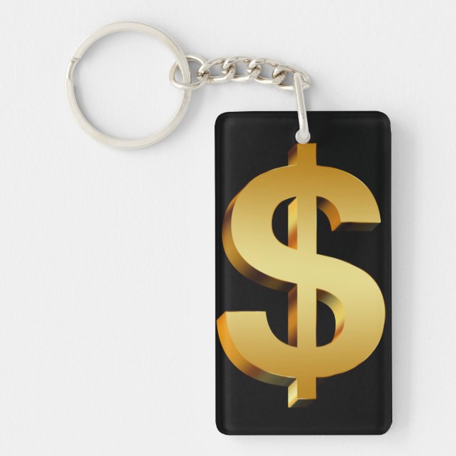 Dollars symbol key ring (Front)