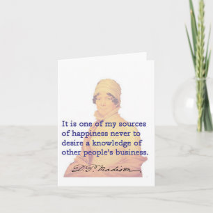 Dolley Madison "first" First Lady Card