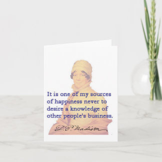 Dolley Madison "first" First Lady Card