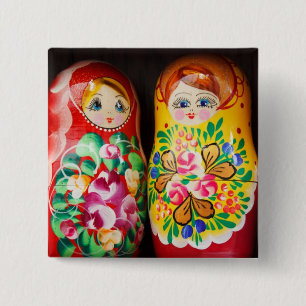 dolls 15 cm square badge