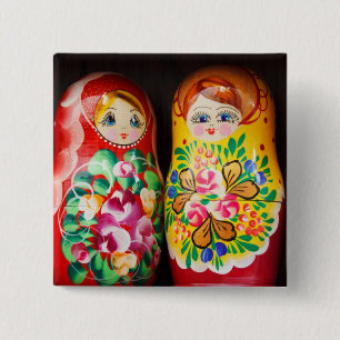 dolls 15 cm square badge