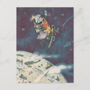 Dolls See Earth from Outer Space Postcard