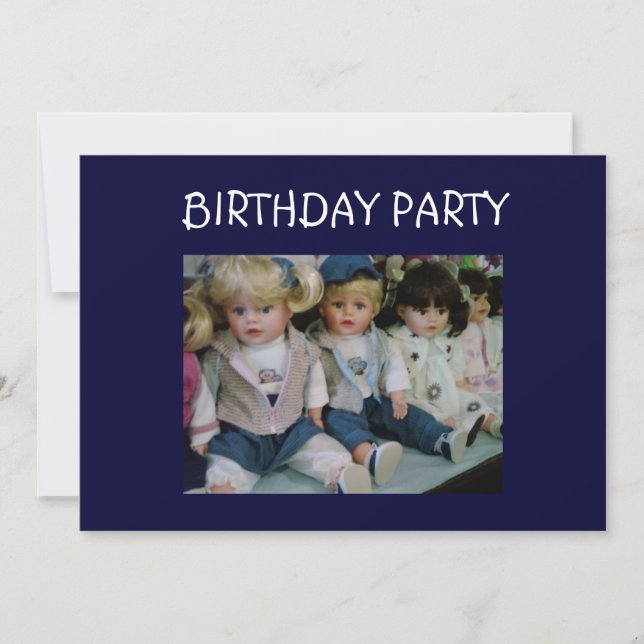 DOLL'S STYLE BIRTHDAY PARTY INVITATION (Front)
